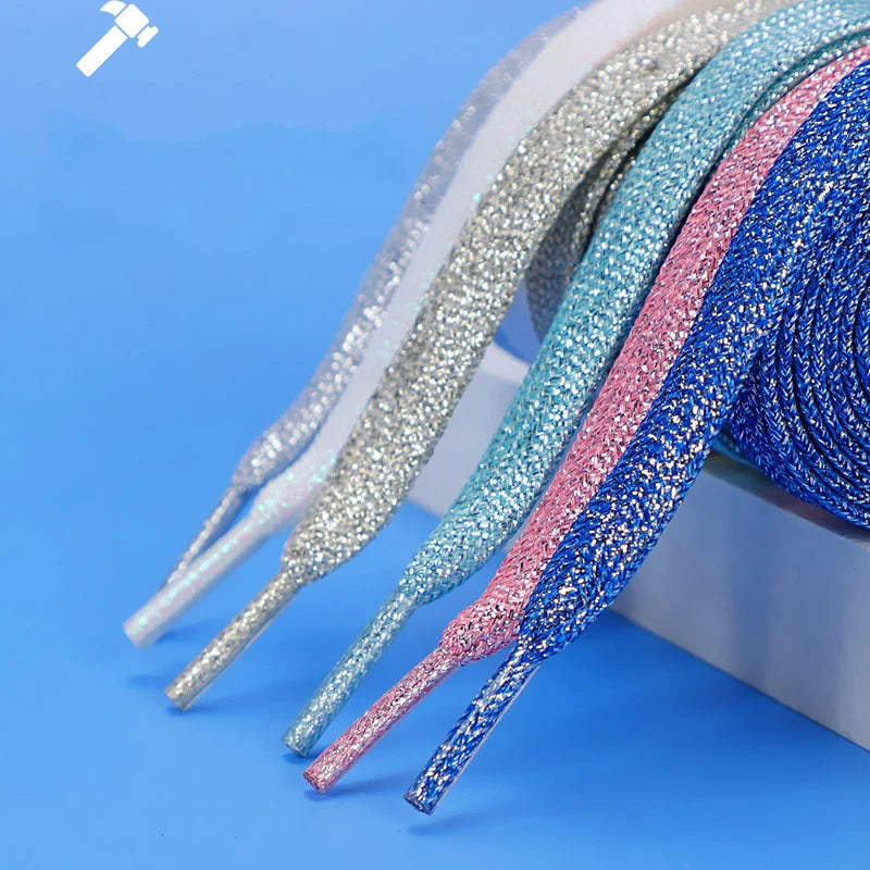 Glitter White Shoelaces