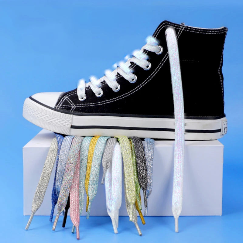 Glitter White Shoelaces